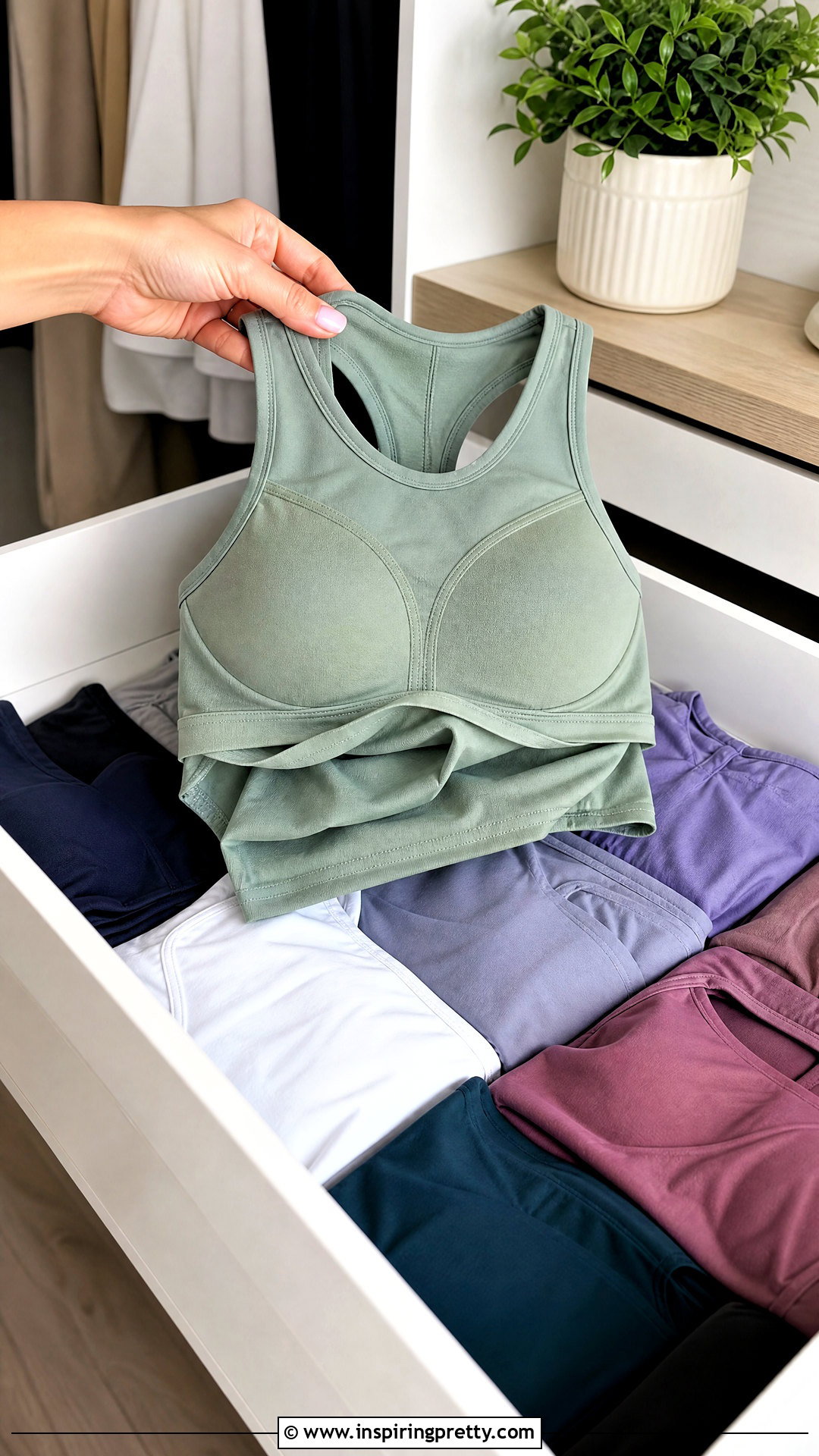 Built In Bra Tank Top Fold - how to fold tank tops for storage (20 ways)