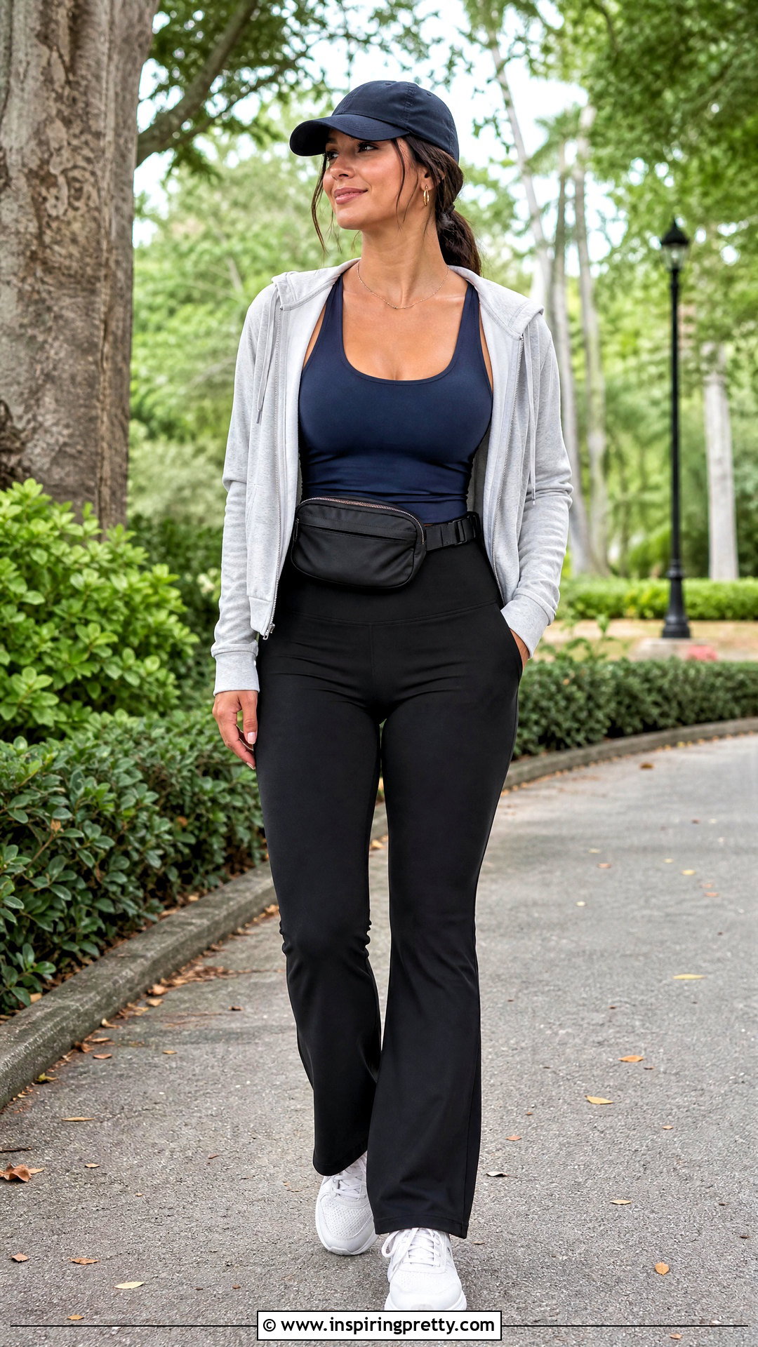 Built In Bra Tank Top With Flared Leggings - 20 women tank tops & camis at shein ideas
