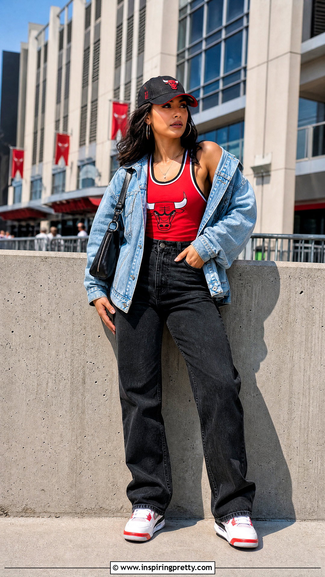 Bulls Tank Top With Denim Jacket - 25 Bulls Tank Tops