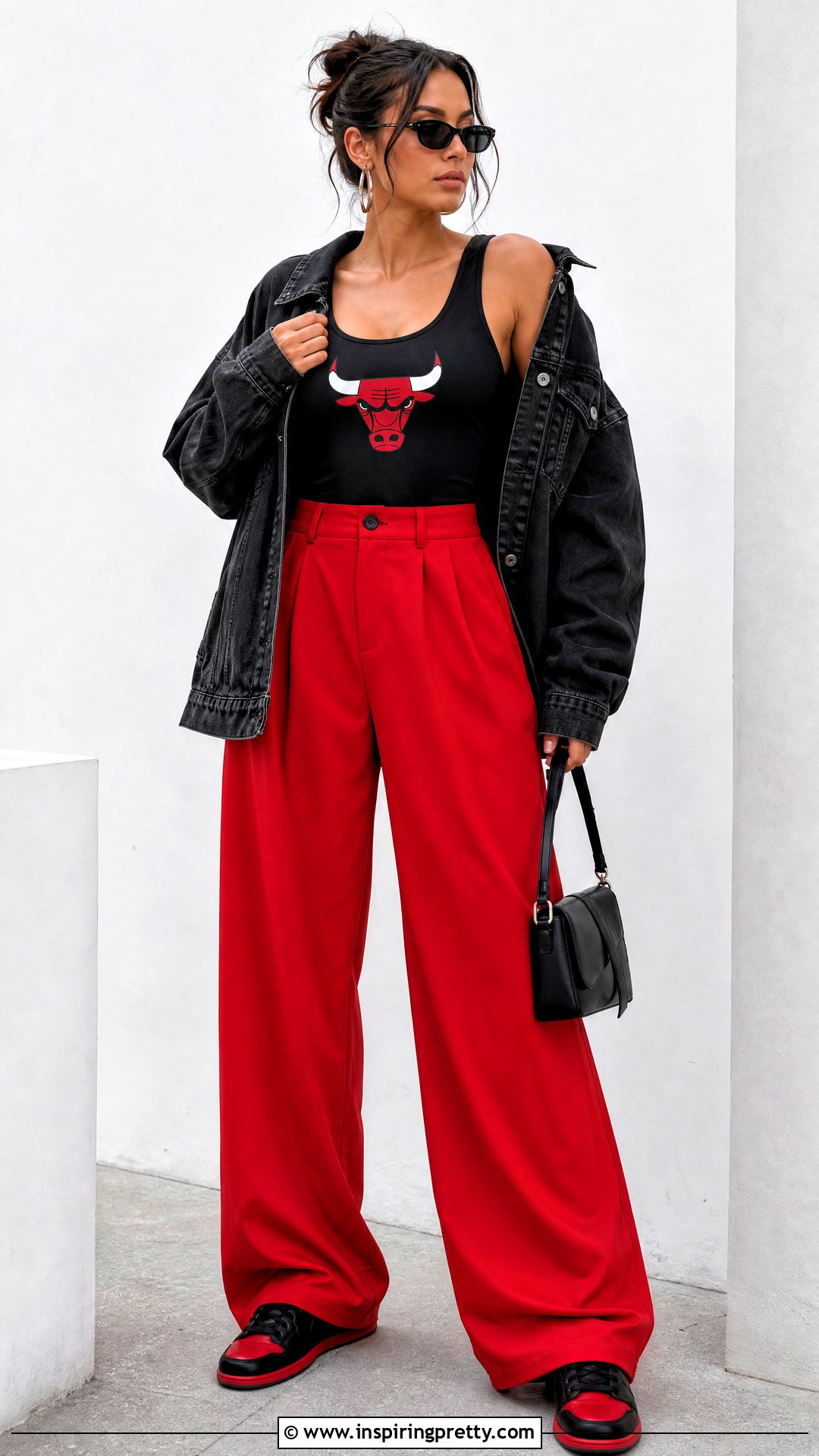 Bulls Tank Top With Red Pants - 25 Bulls Tank Tops