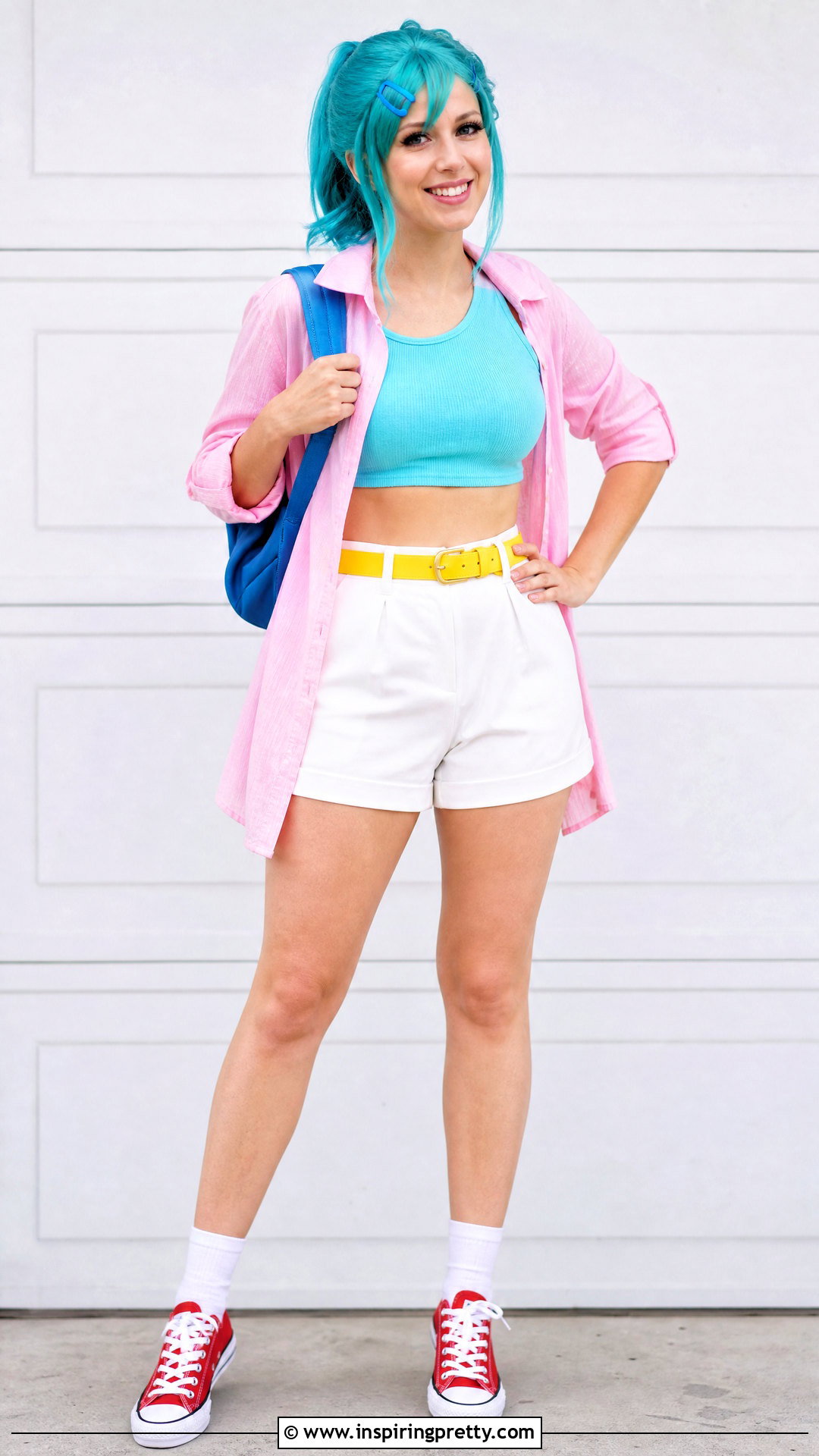Bulma Crop Top With High Waisted Shorts - 20 bulma crop top outfit ideas