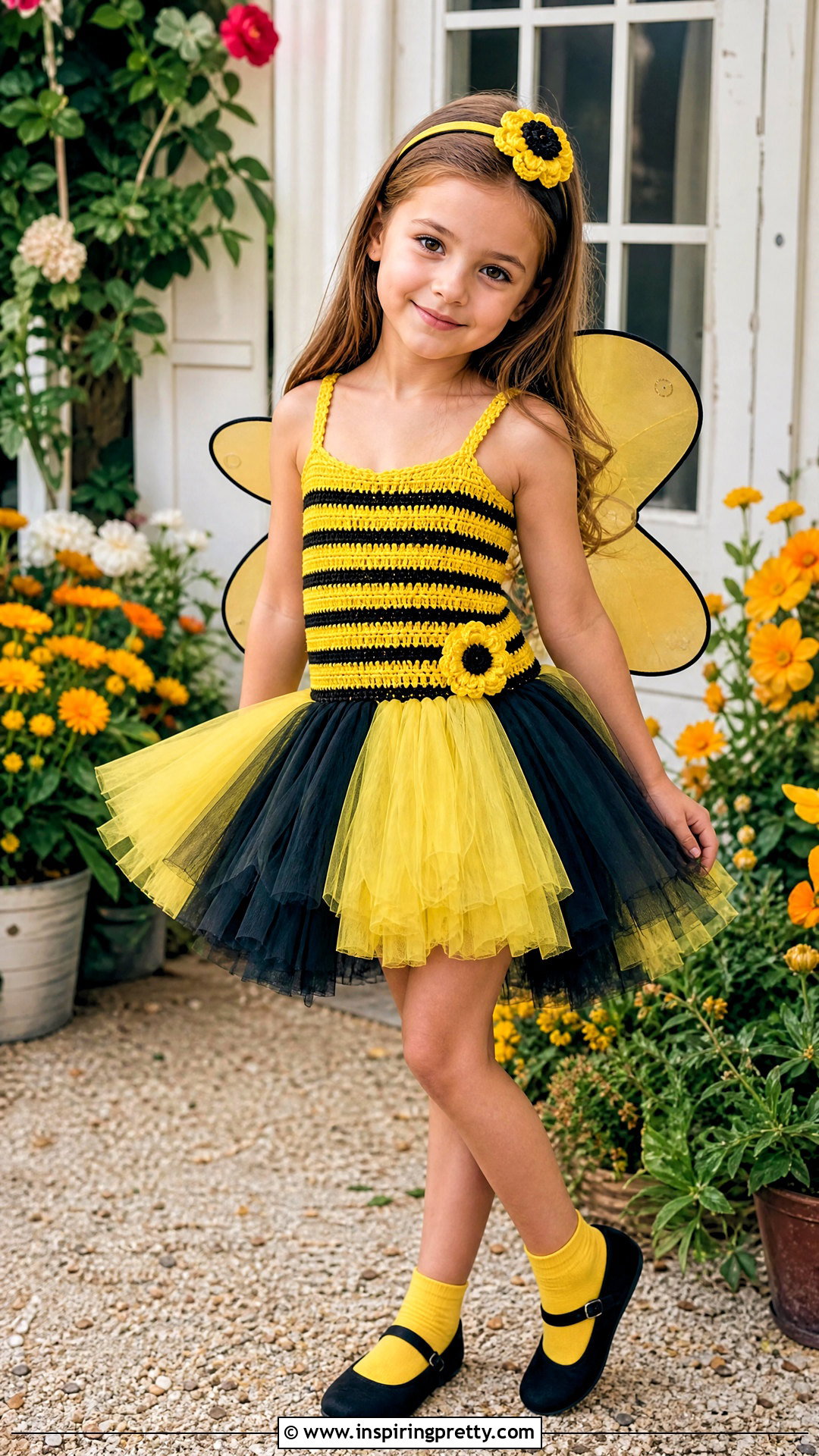Bumblebee Crochet Tutu Top Dress - 20 crochet tutu top ideas