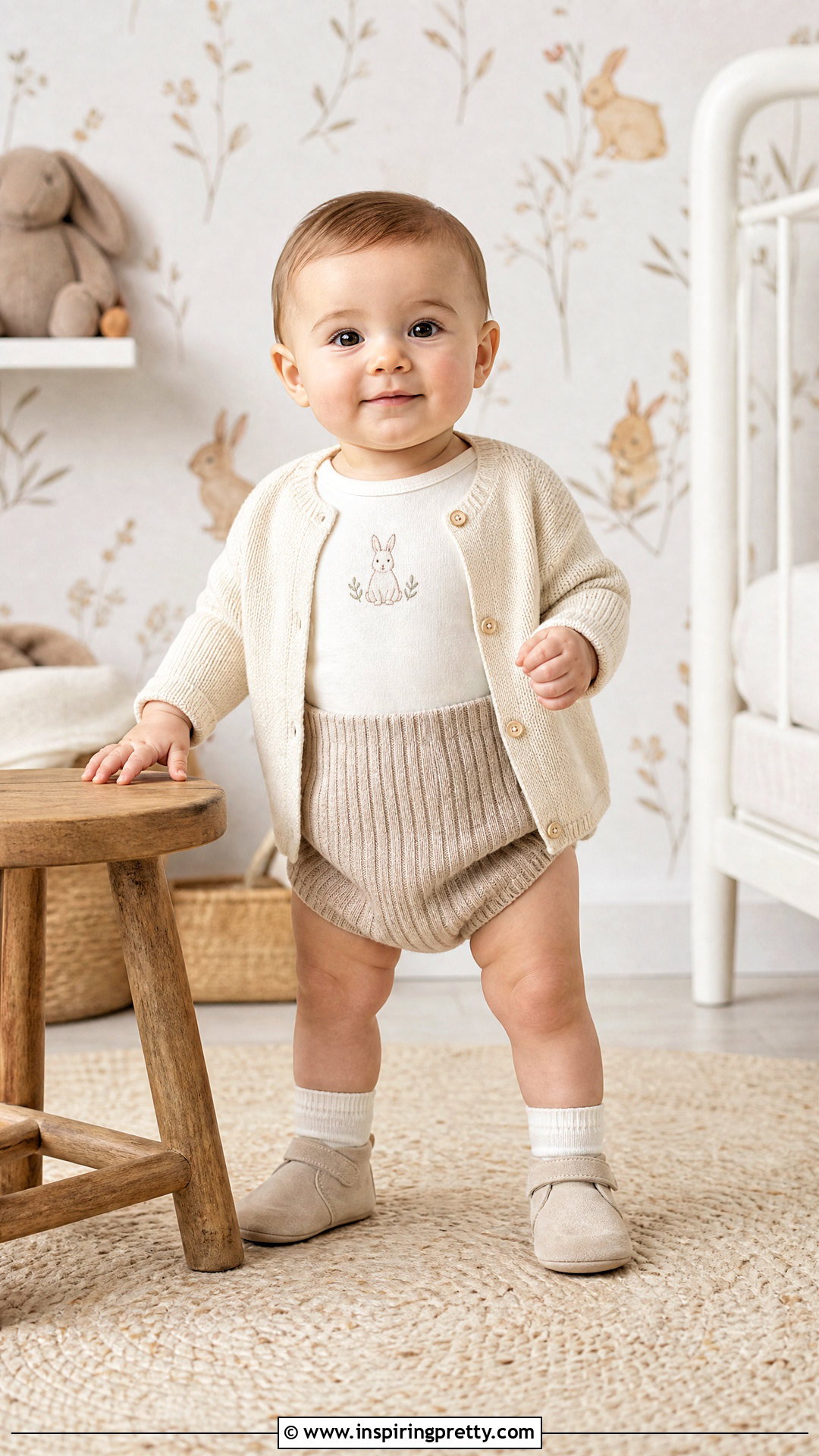 Bunny Baby Top With Ribbed Bloomers - 50 baby tops designs