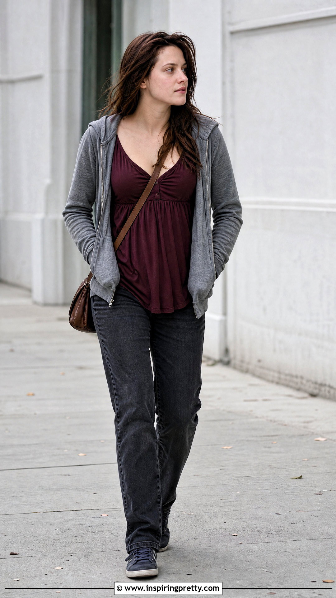 Burgundy Bella Swan Babydoll Top With Black Jeans - 25 bella swan babydoll top outfit ideas