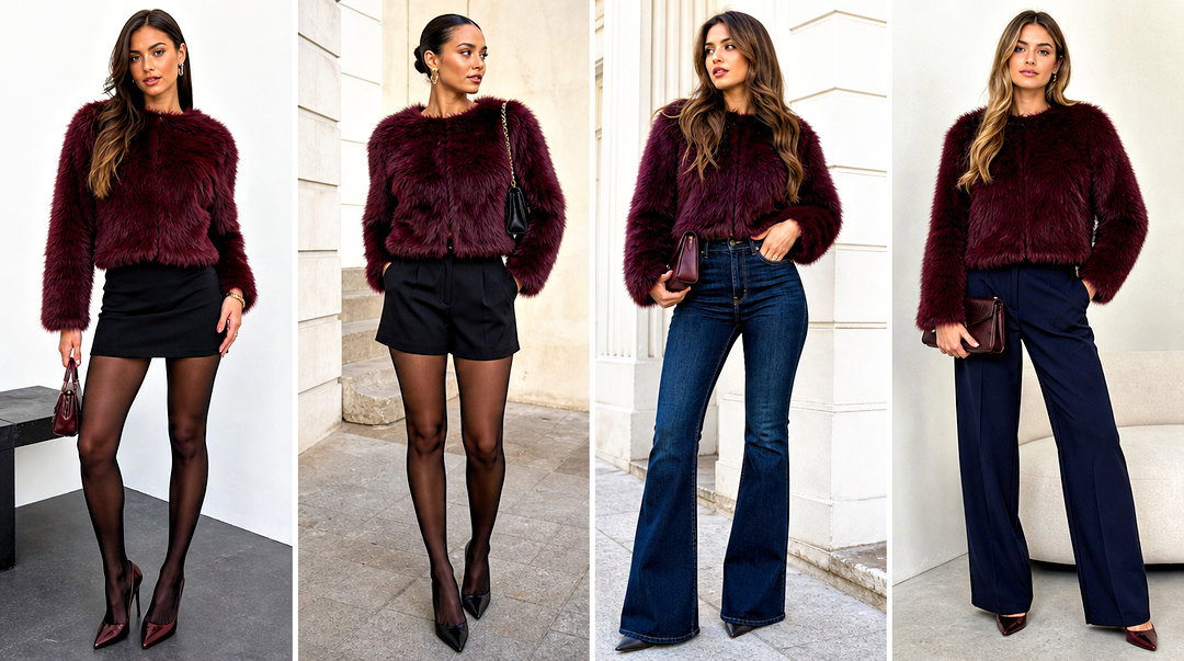 25 Burgundy Fur Top Outfit Ideas for Luxe Winter Style