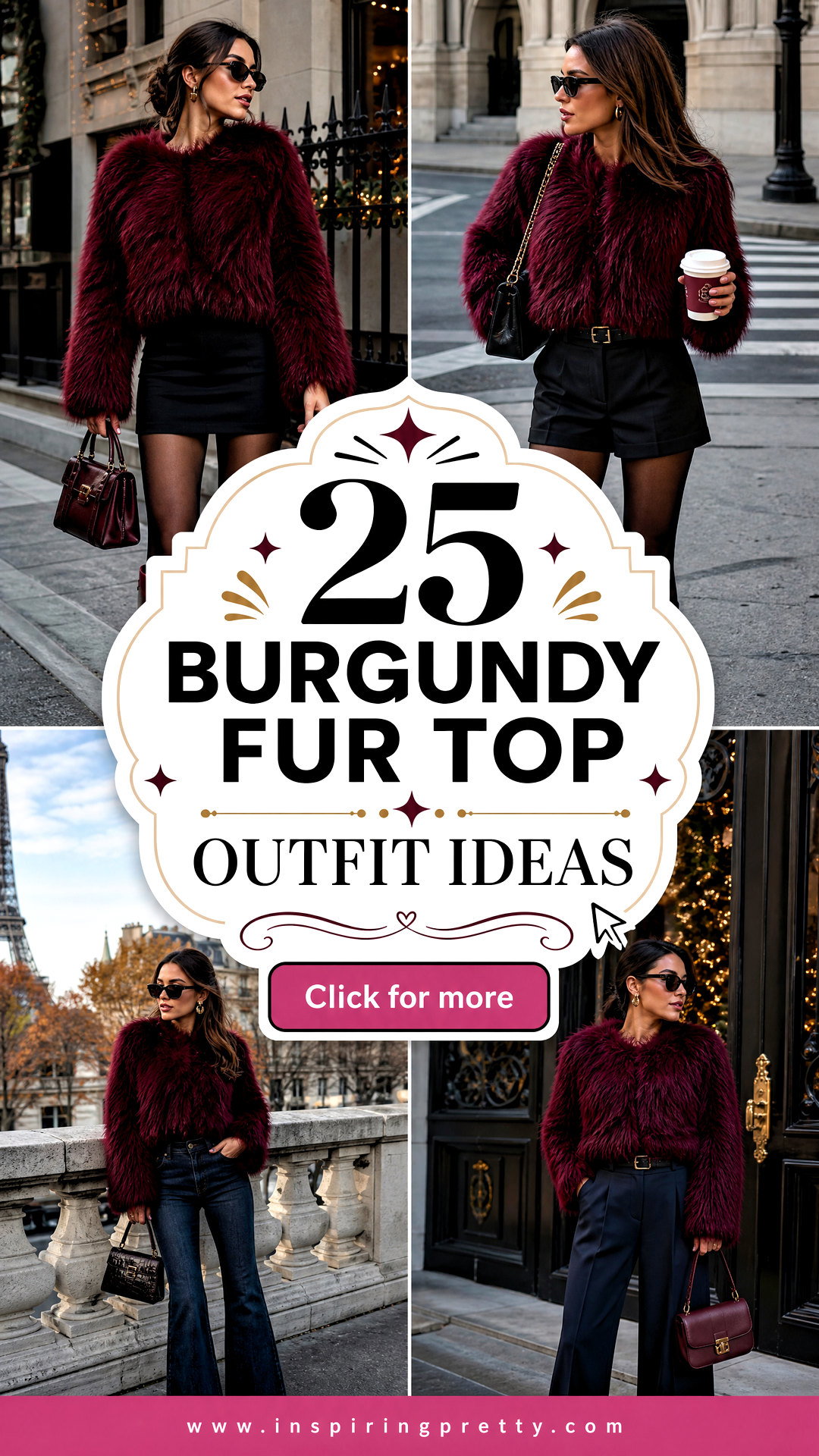 25 Burgundy Fur Top Outfit Ideas for Luxe Winter Style - 25 Burgundy Fur Top Outfit Ideas for Luxe Winter Style