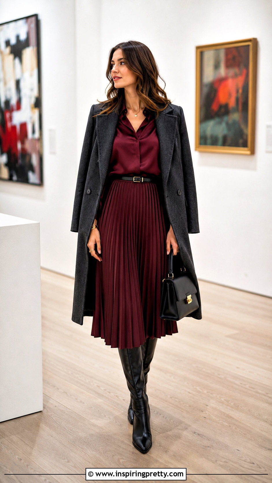 Burgundy Top With Burgundy Skirt - 50 burgundy top outfit ideas