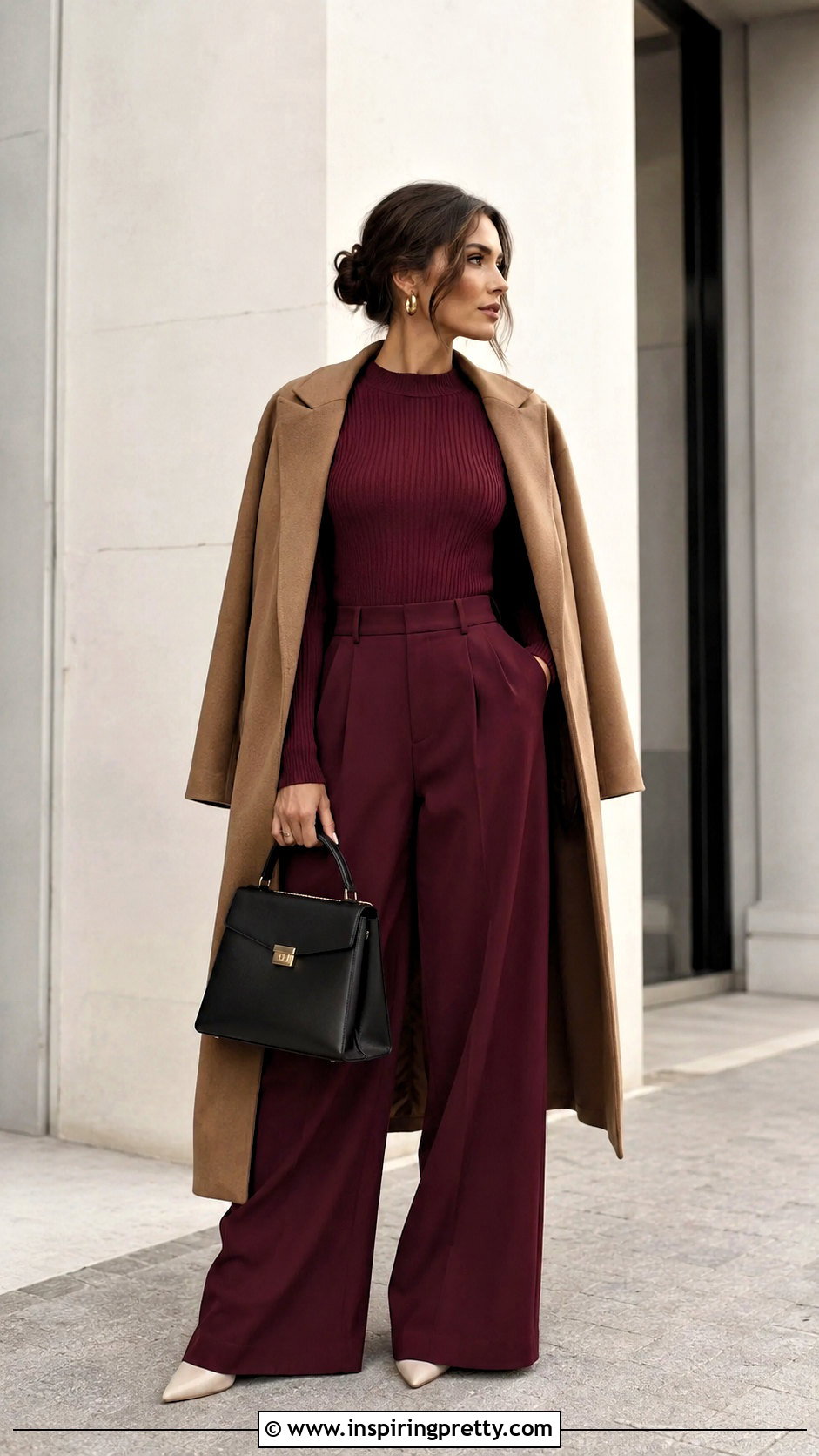Burgundy Top With Matching Pants - 50 burgundy top outfit ideas