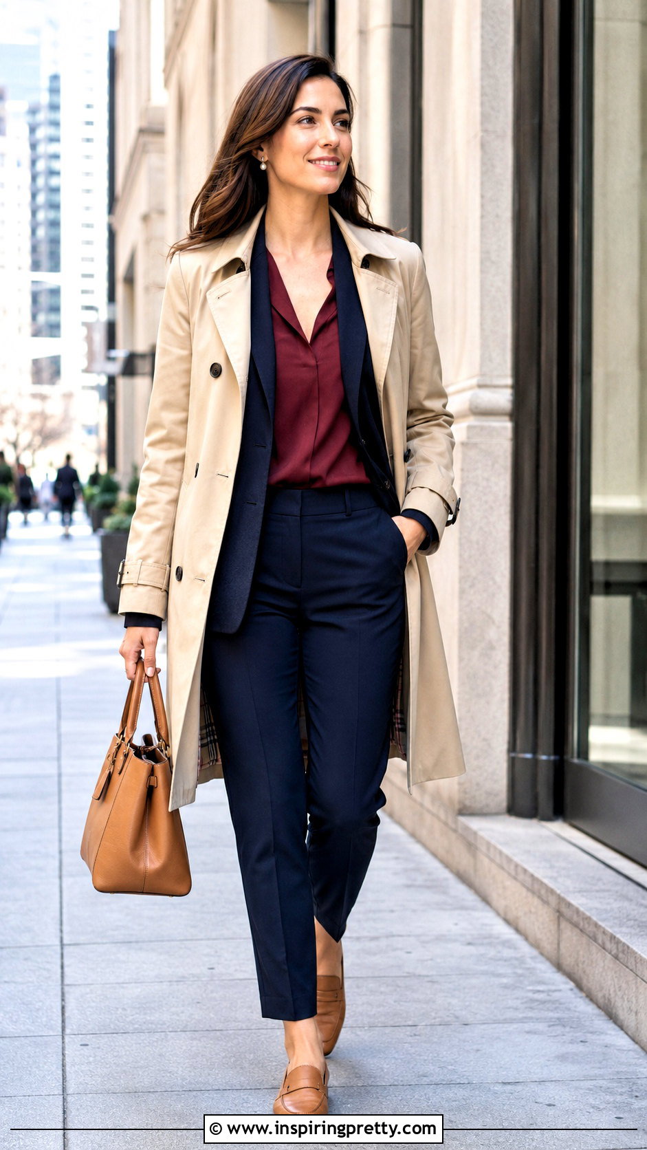 Burgundy Top With Navy Pants - 50 burgundy top outfit ideas