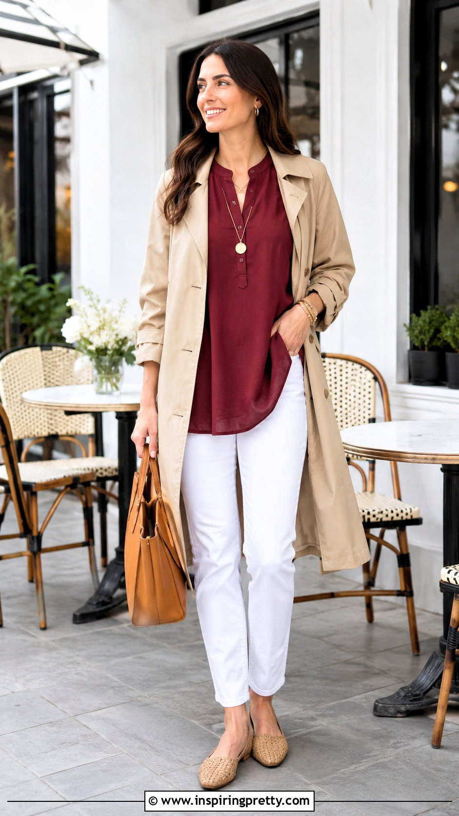 Burgundy Tunic Top With White Jeans - 20 burgundy tunic top outfit ideas