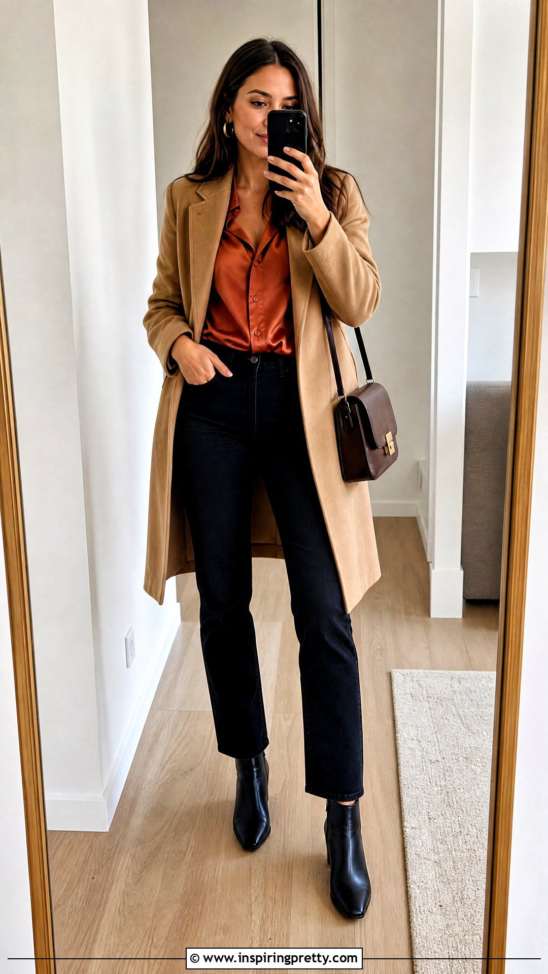 Burnt Orange Silk Top With Black Jeans - 25 burnt orange silk top outfit ideas