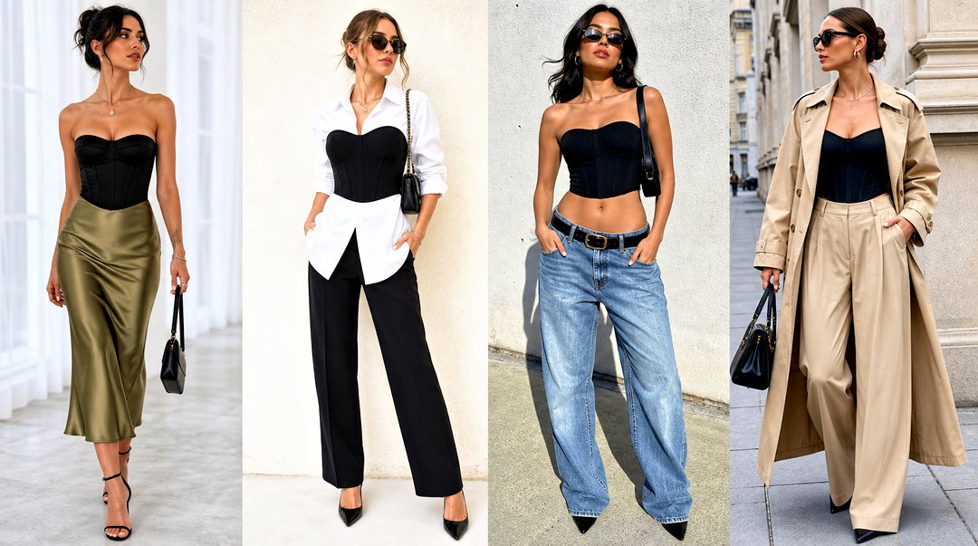 50 Bustier Top Outfits for Confident Day-to-Night Style