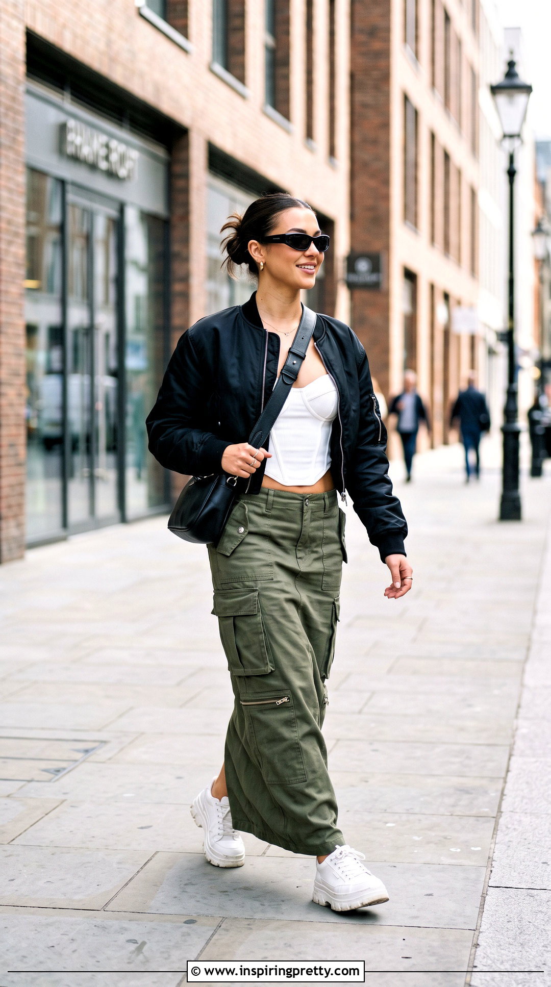 Bustier Top With Cargo Maxi Skirt - 50 bustier top outfits
