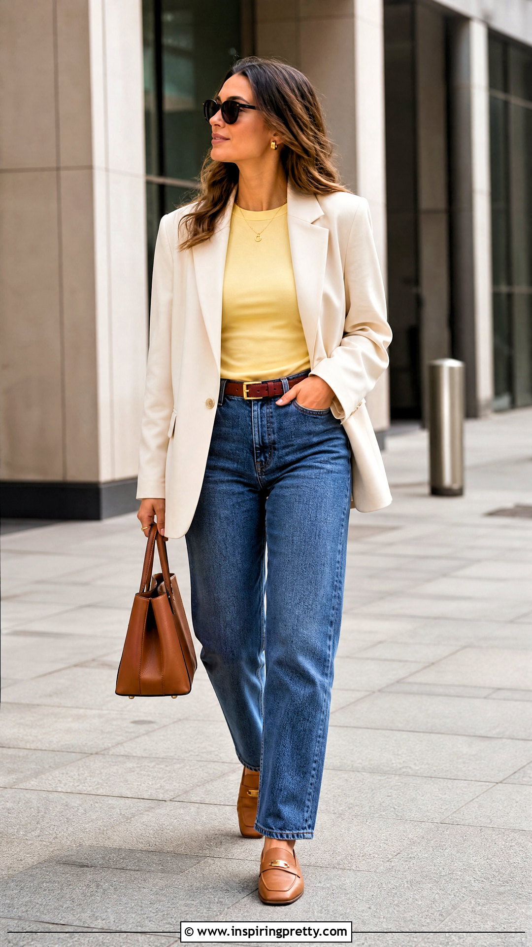 Butter Yellow Top With Blazer And Jeans - 50 butter yellow top outfit ideas