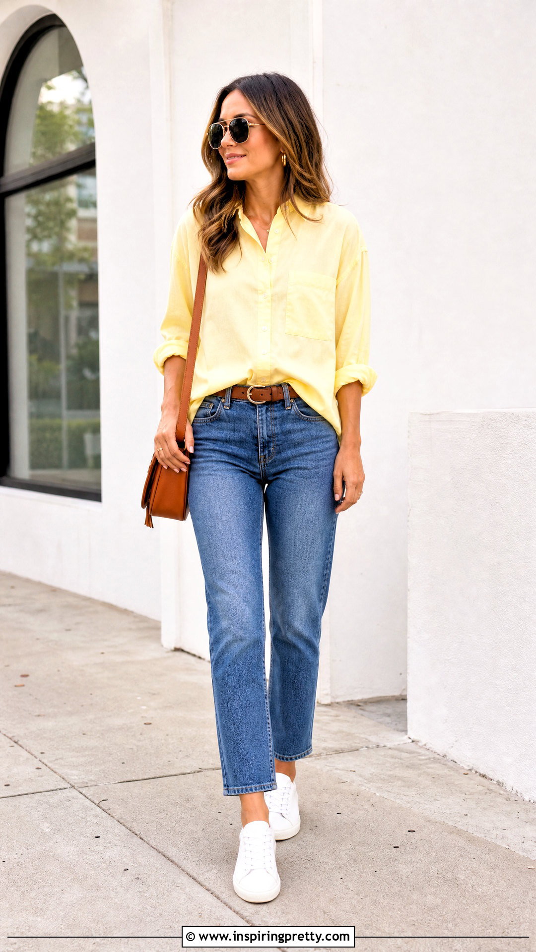 Butter Yellow Top With Blue Jeans - 50 butter yellow top outfit ideas
