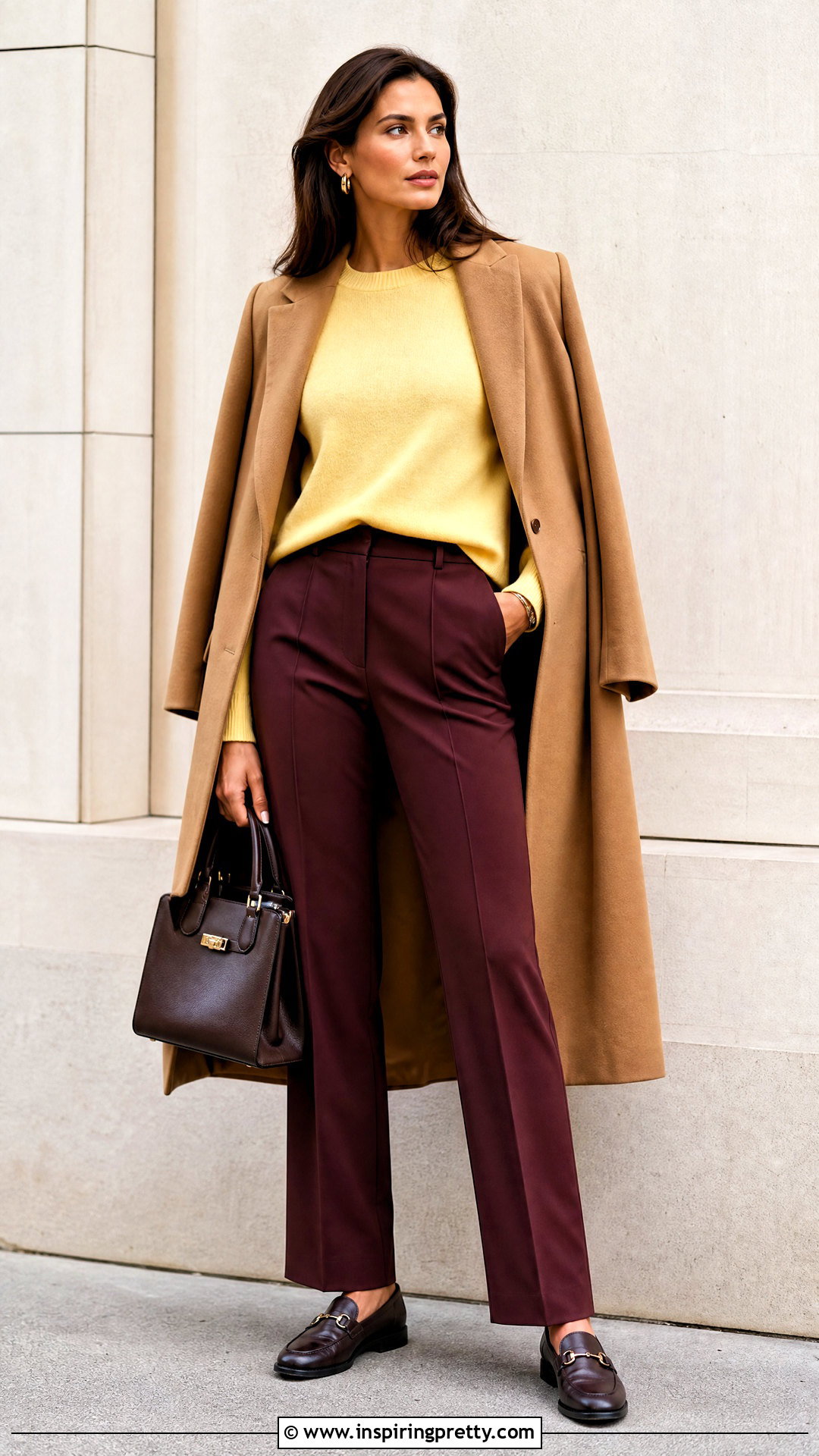 Butter Yellow Top With Burgundy Pants - 50 butter yellow top outfit ideas