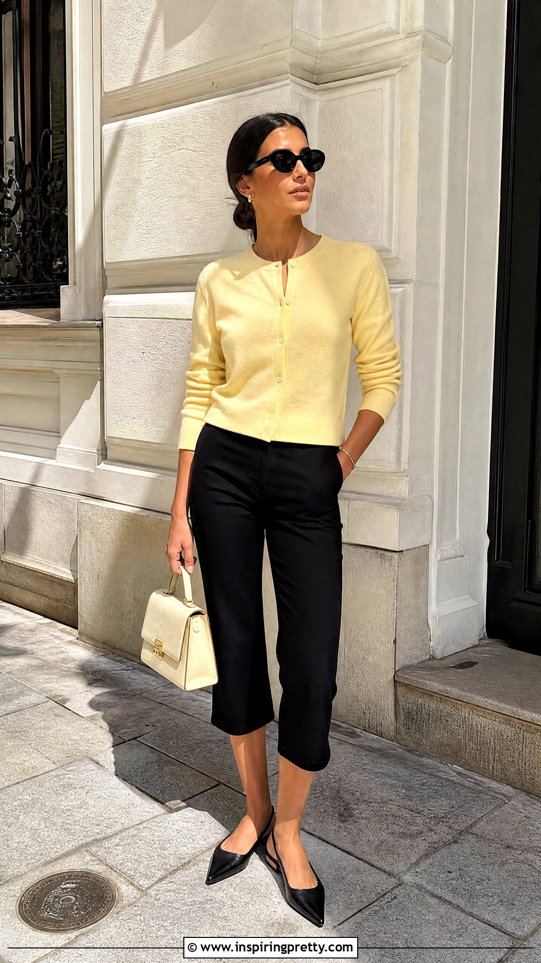 Butter Yellow Top With Capri Pants - 50 butter yellow top outfit ideas