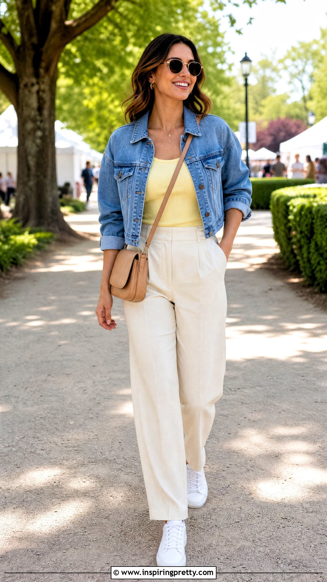 Butter Yellow Top With Denim Jacket - 50 butter yellow top outfit ideas