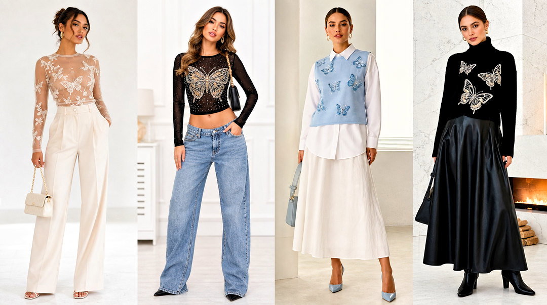 25 Butterfly Applique Top Outfit Ideas for Dreamy Y2K Style
