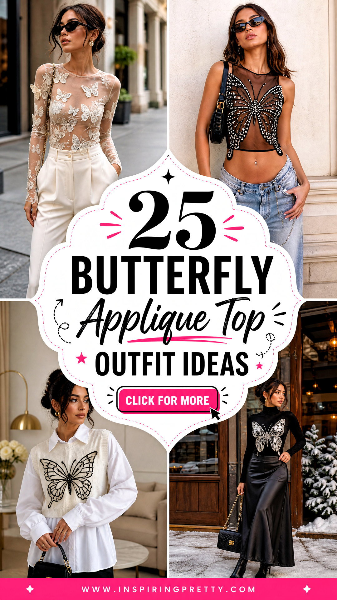 25 Butterfly Applique Top Outfit Ideas for Dreamy Y2K Style - 25 Butterfly Applique Top Outfit Ideas for Dreamy Y2K Style