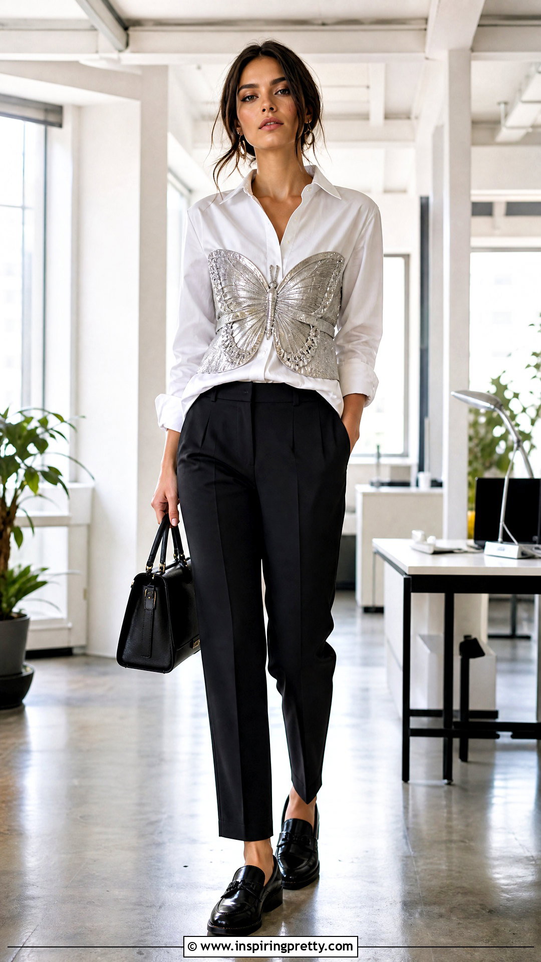 Butterfly Top Over A White Shirt - 50 butterfly tops outfit ideas