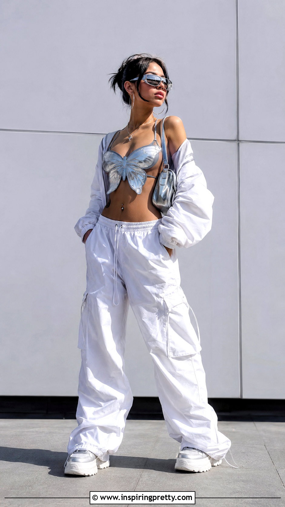 Butterfly Top With Parachute Pants - 25 bratz butterfly top outfit ideas