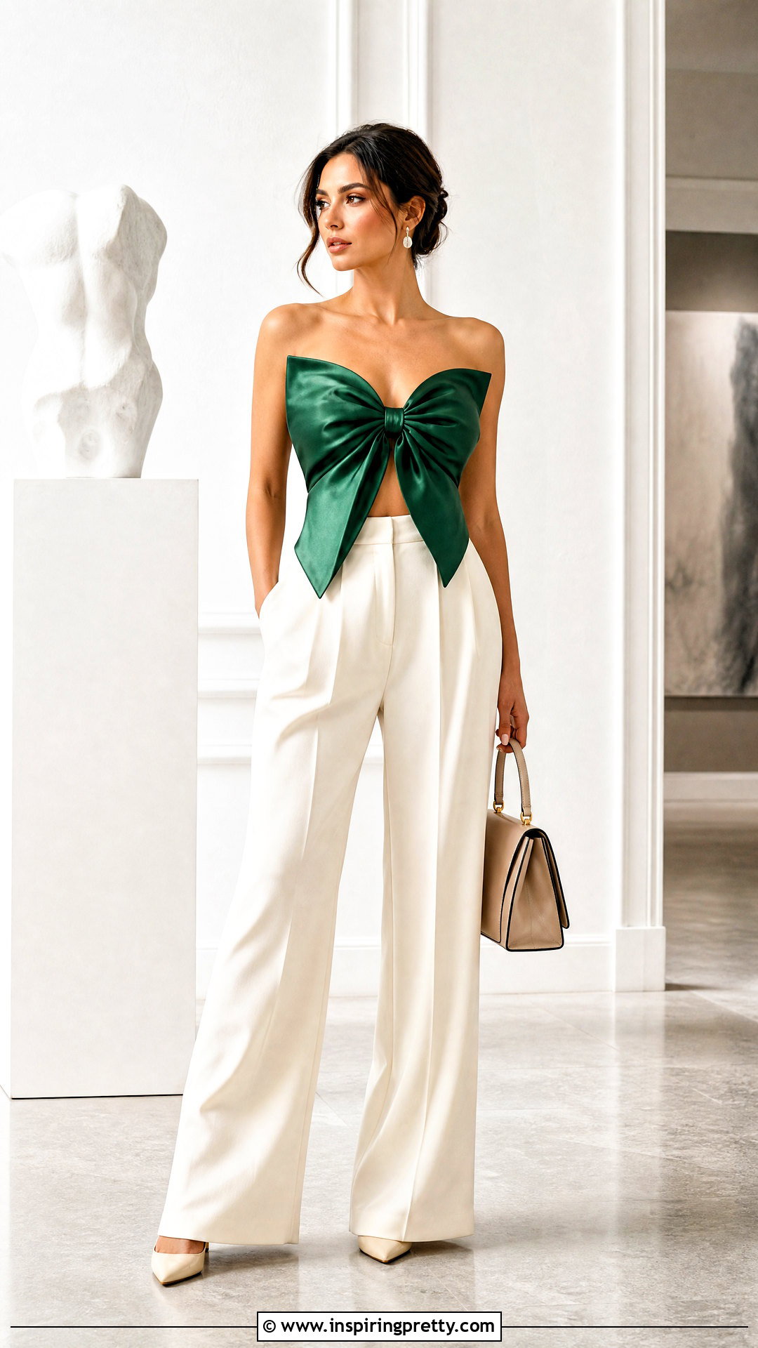 Butterfly Top With Tailored Trousers - 50 butterfly top outfit ideas
