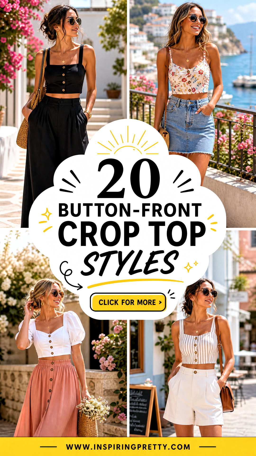 20 Button-Front Crop Top Styles for Fresh Chic Summer Looks - 20 Button-Front Crop Top Styles for Fresh, Chic Summer Looks