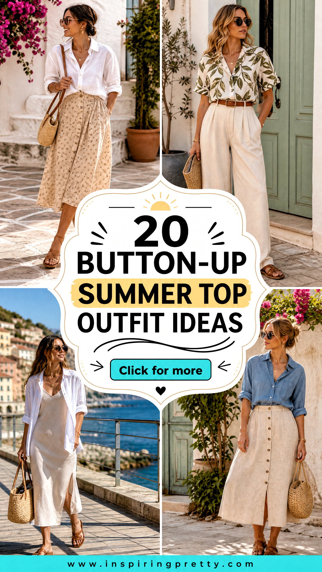 20 Button-Up Summer Top Outfit Ideas for Effortless Style - 20 Button-Up Summer Top Outfit Ideas for Effortless Style