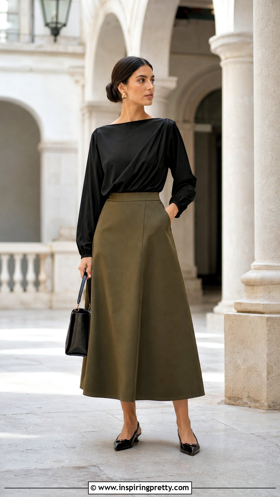 COS Draped Top With A Line Midi Skirt - 20 cos draped tops