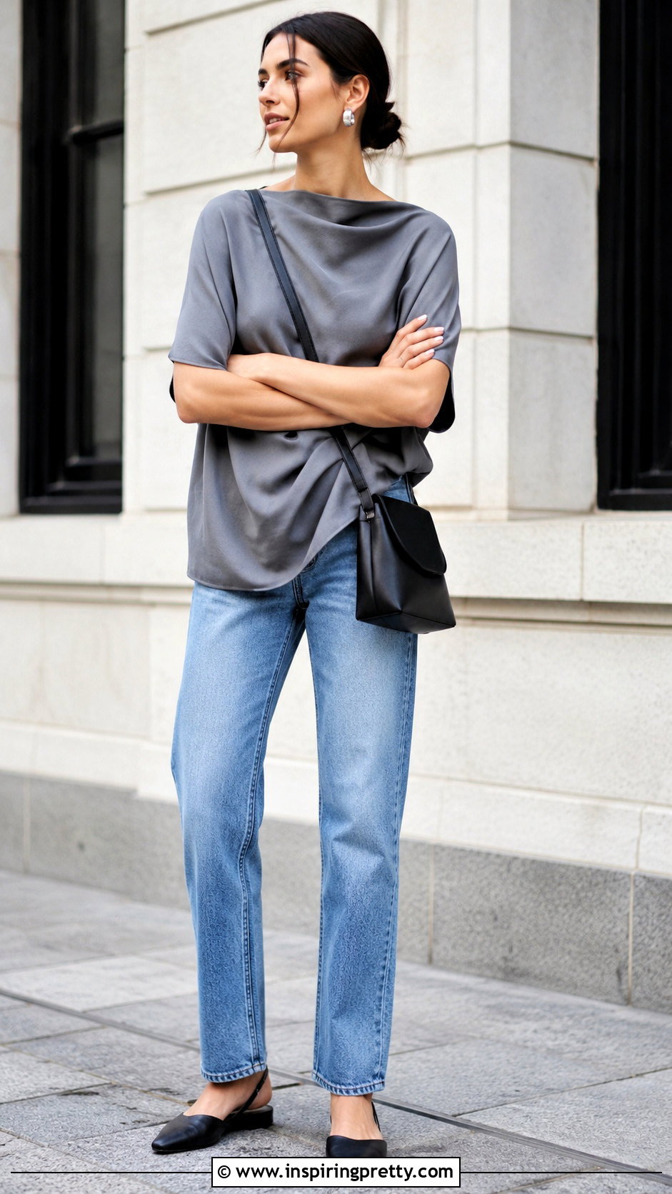 COS Draped Top With Straight Leg Jeans - 20 cos draped tops