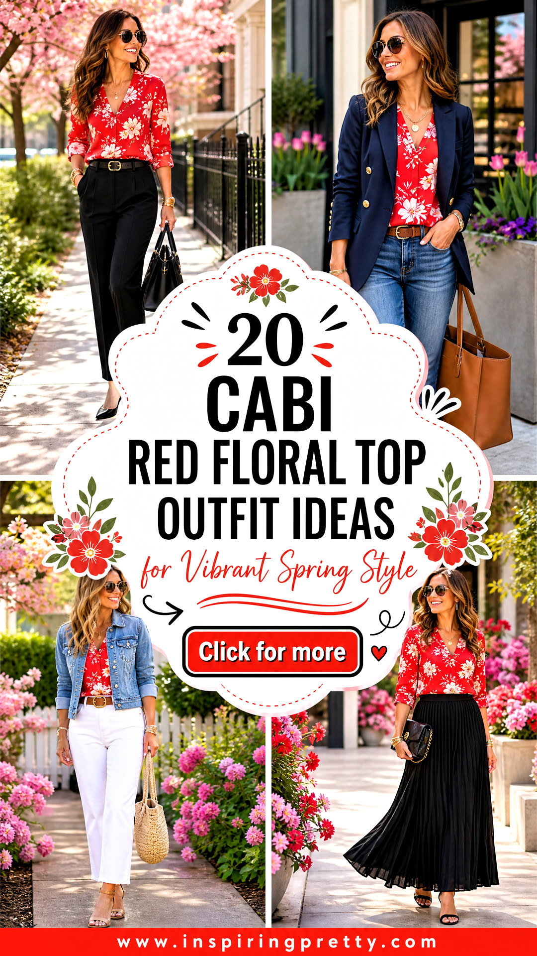 20 Cabi Red Floral Top Outfit Ideas for Vibrant Spring Style - 20 Cabi Red Floral Top Outfit Ideas for Vibrant Spring Style