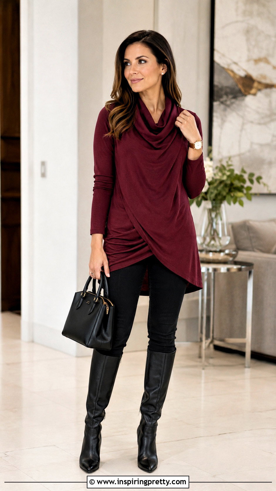 Cable Knit Tunic Top With Dark Jeans - 50 tunic tops with jeans