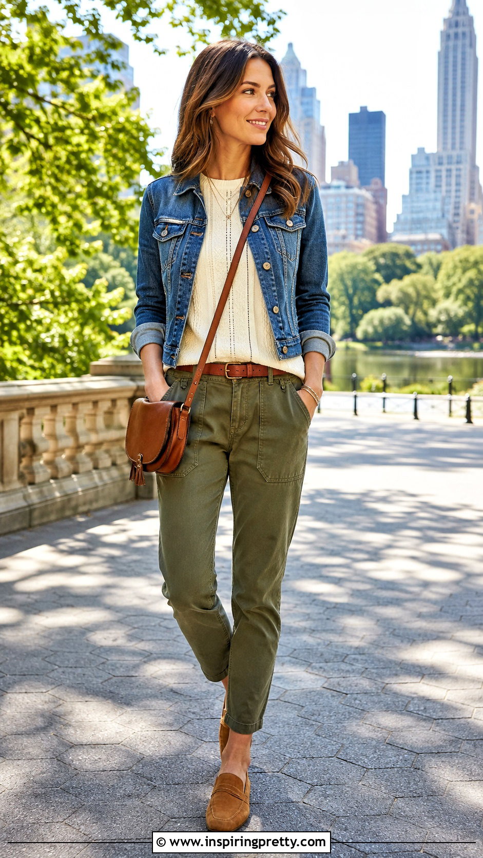 Cable and Gauge Textured Top With Utility Pants - 25 cable and gauge tops outfit ideas