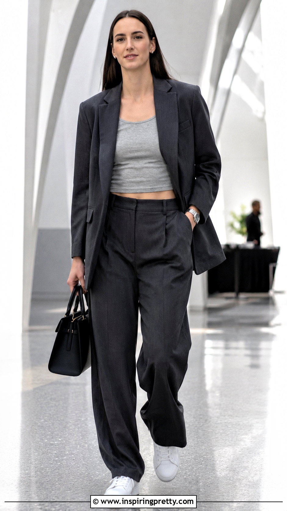 Caitlin Clark Crop Top And Oversized Suit - 20 caitlin clark crop top outfit ideas