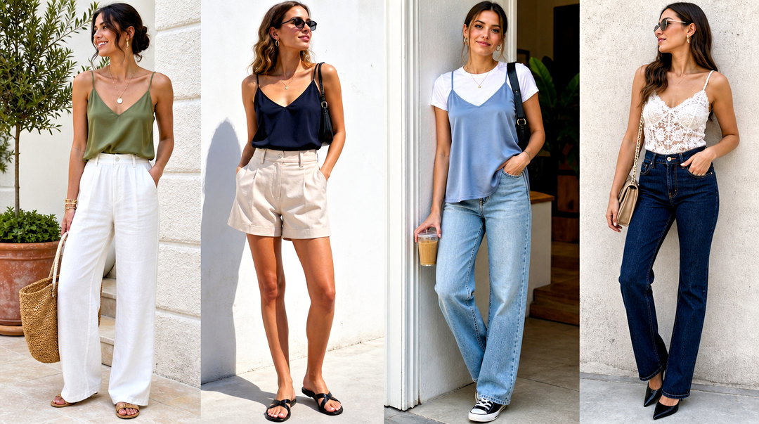 50 Cami Top Outfit Ideas for Easy Layered Looks All Year