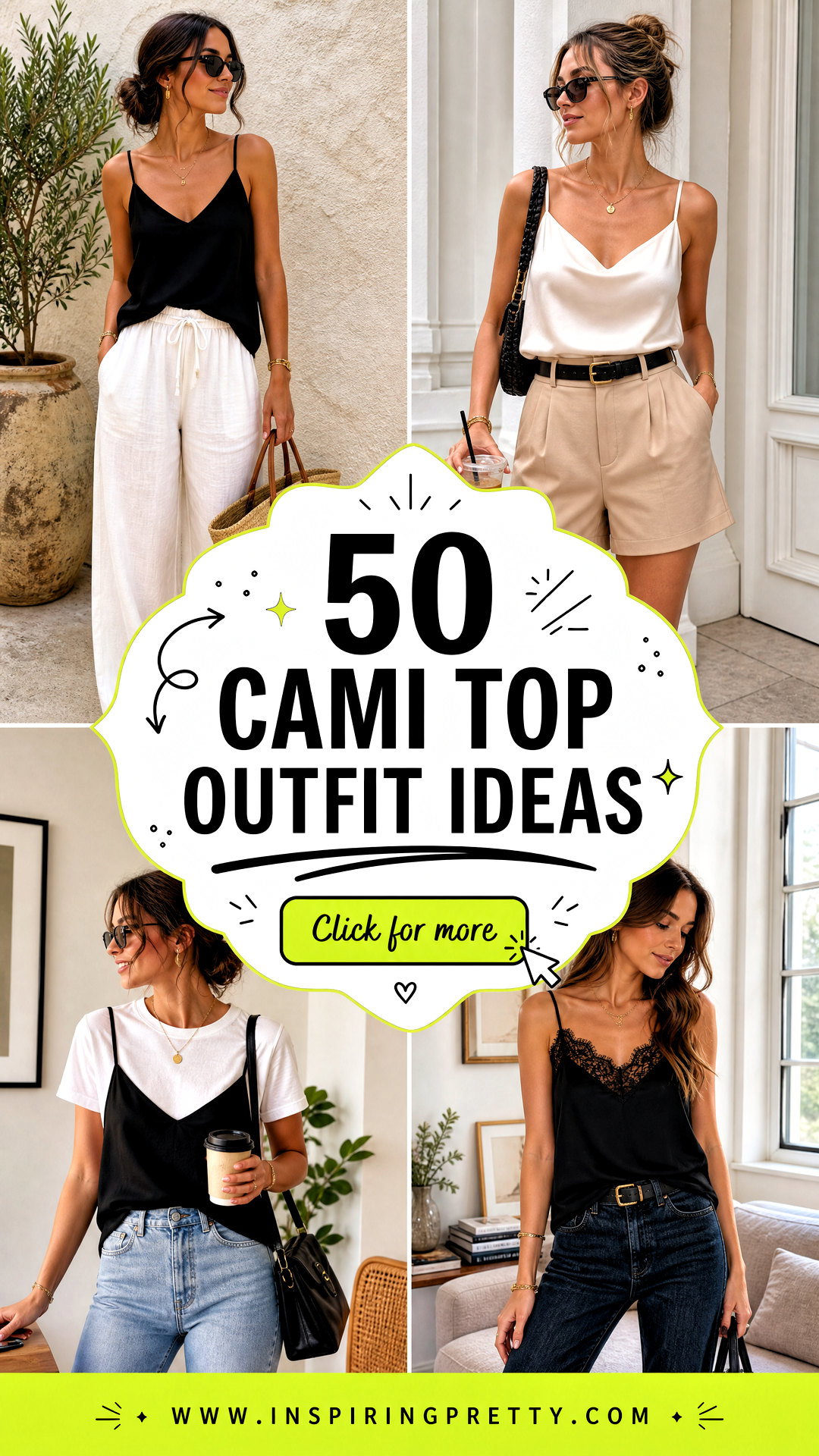50 Cami Top Outfit Ideas for Easy Layered Looks All Year - 50 Cami Top Outfit Ideas for Easy Layered Looks All Year