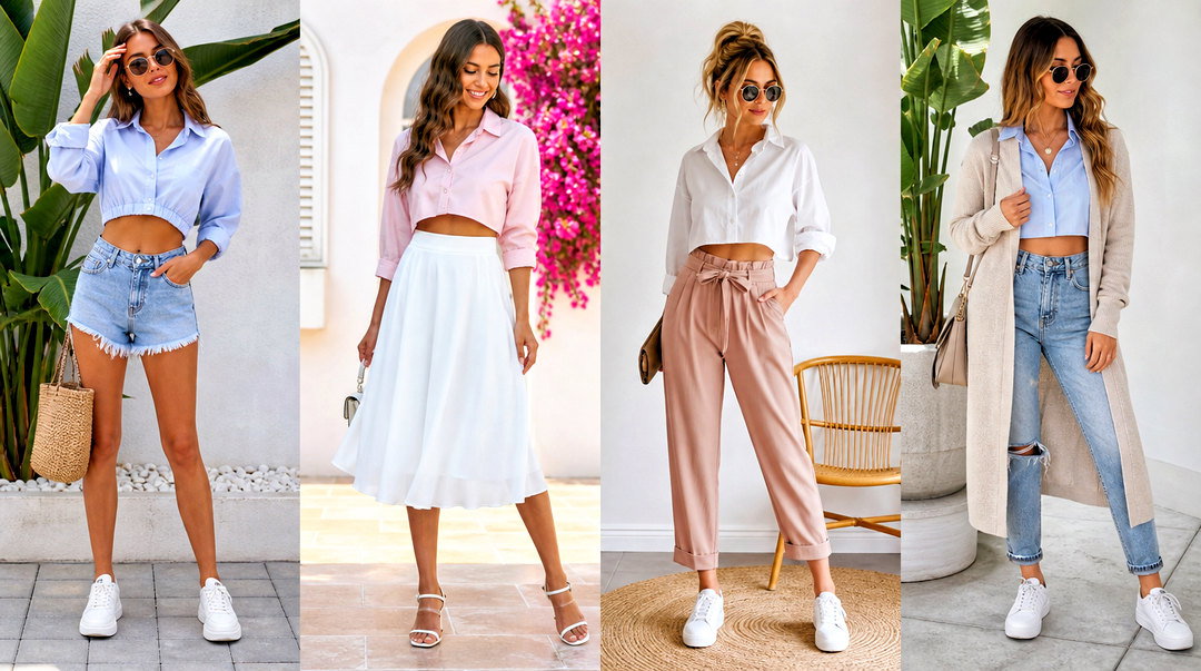 50 Camisa Crop Top Outfit Ideas for Fresh Street Style