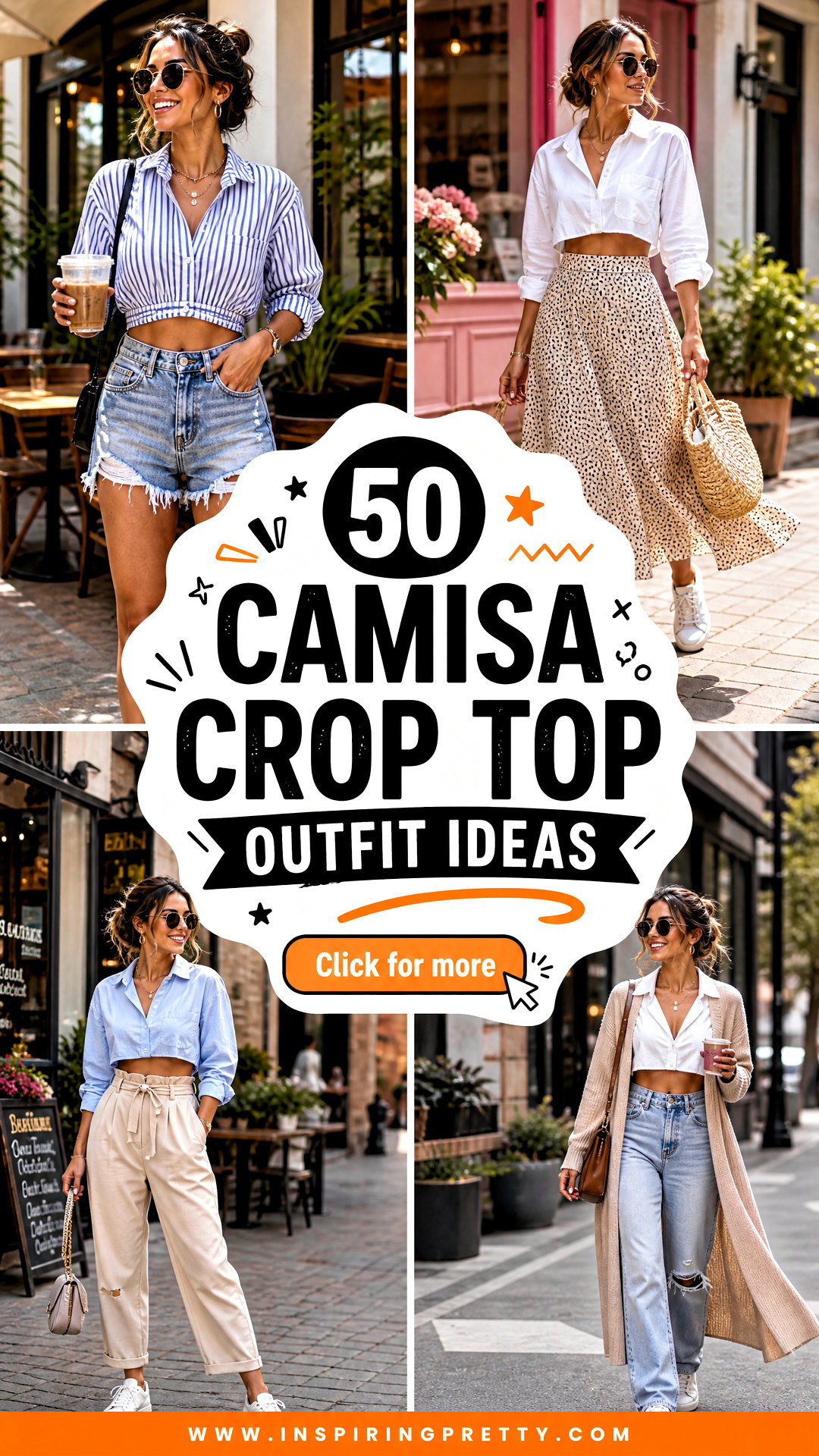 50 Camisa Crop Top Outfit Ideas for Fresh Street Style - 50 Camisa Crop Top Outfit Ideas for Fresh Street Style