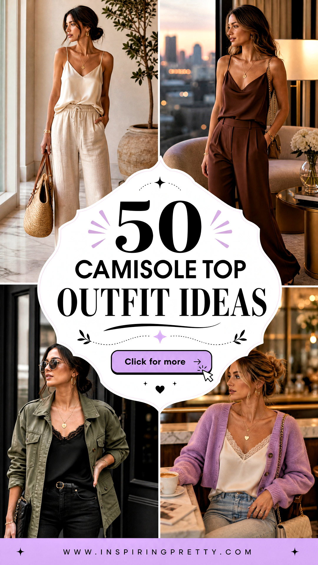 50 Camisole Top Outfit Ideas for Elegant Day-to-Night Style - 50 Camisole Top Outfit Ideas for Elegant Day-to-Night Style