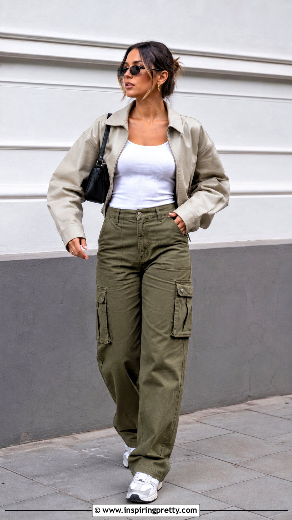Camisole Top With Cargo Pants - 50 camisole top outfit ideas