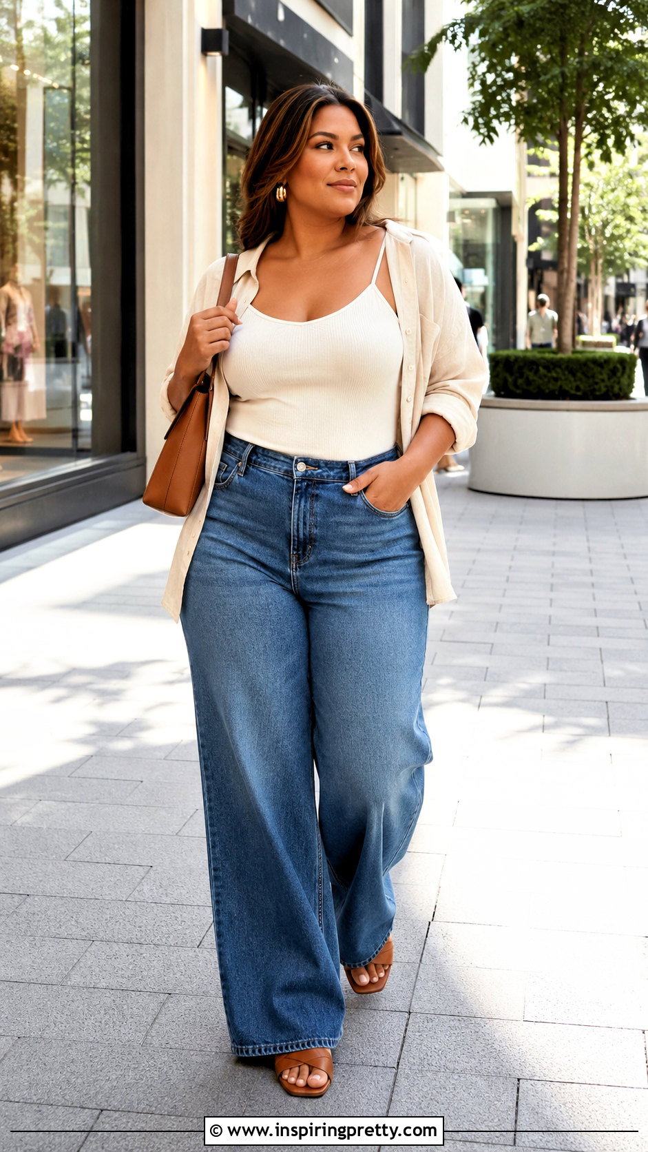 Camisole Top With Wide Leg Jeans - 20 organize camisoles tank tops outfit ideas