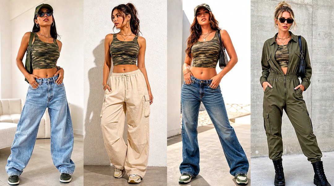 20 Camo Crop Tank Top Outfit Ideas for Edgy Summer Style