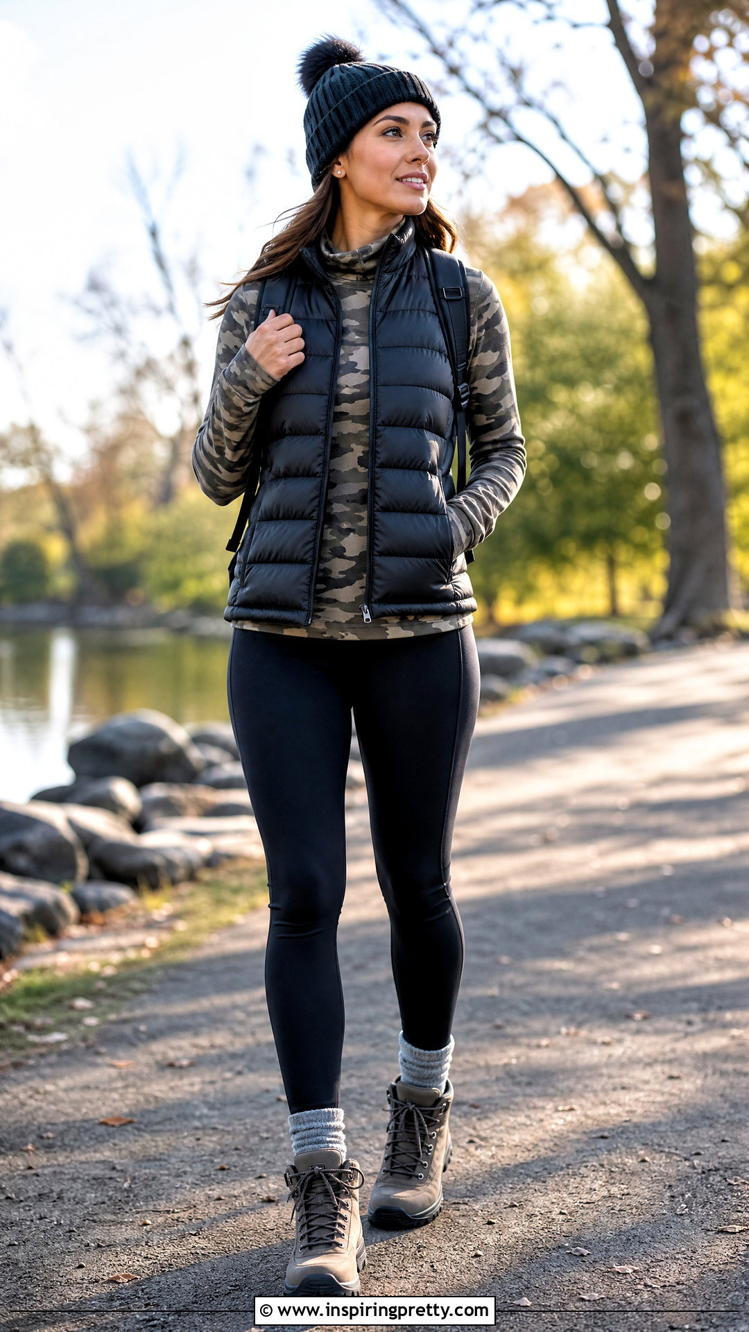 Camo Top With Puffer Vest And Leggings - 50 camo top outfit ideas