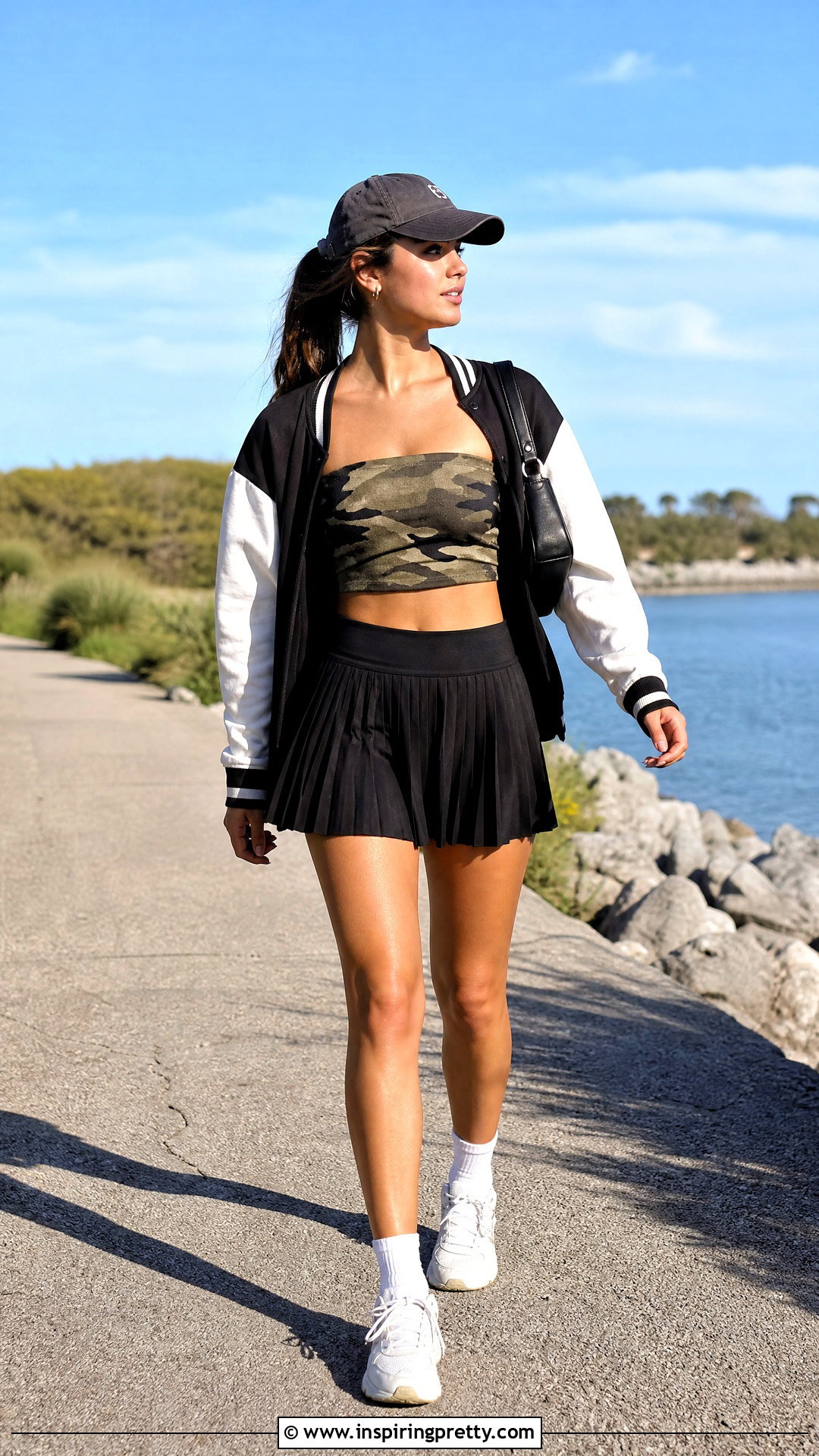 Camouflage Tube Top With Pleated Tennis Skirt - 25 Camouflage Tube Top outfit ideas