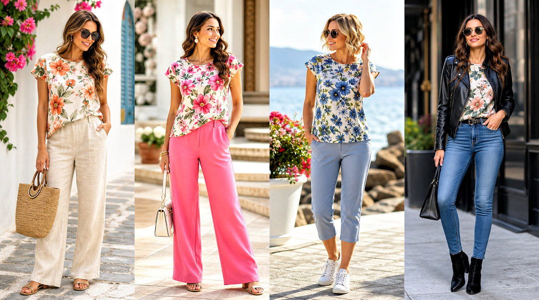 20 Cap Sleeve Floral Top Outfit Ideas for Romantic Spring Days
