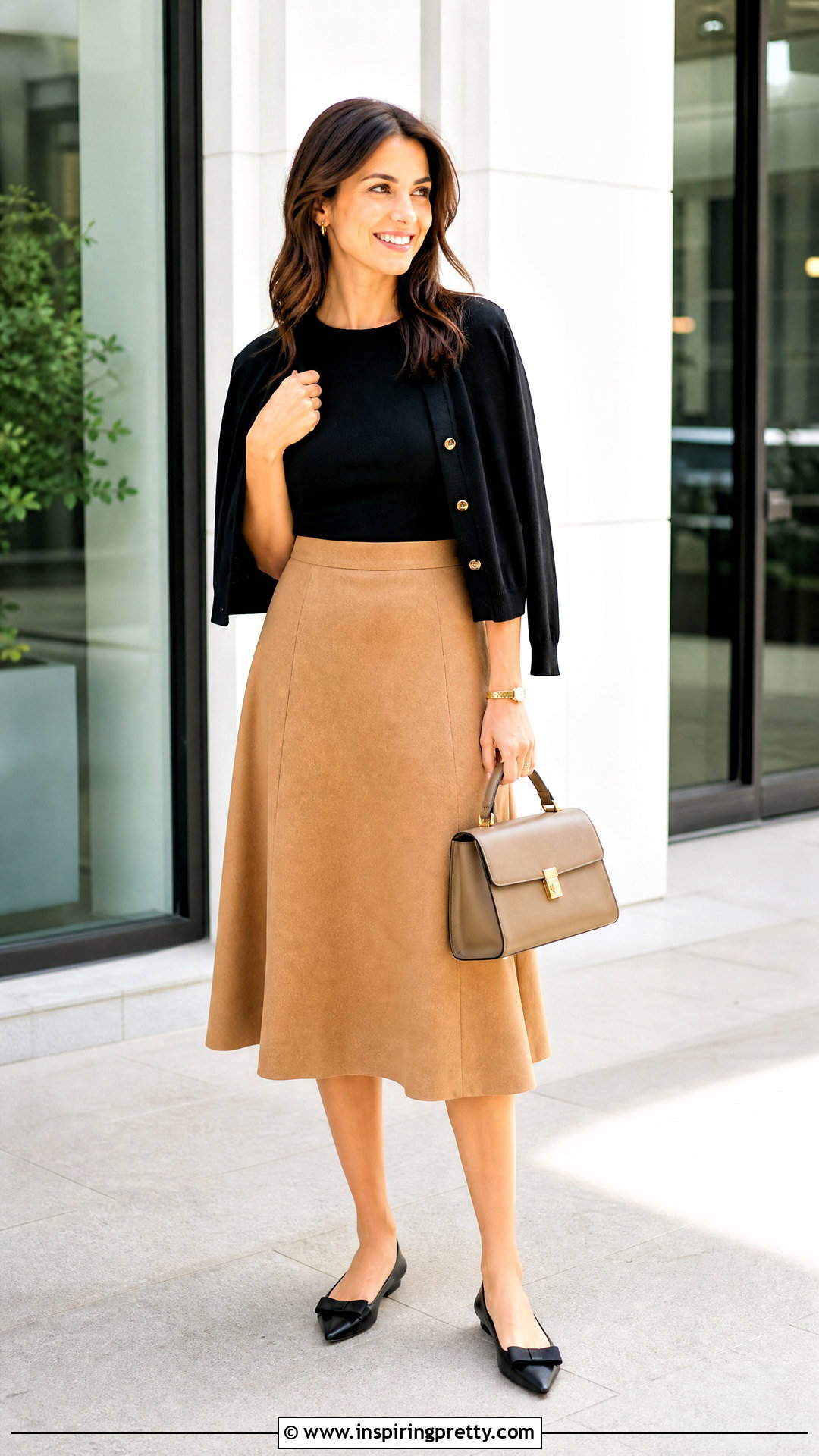 Cap Sleeve Top And A Line Skirt Outfit - 50 top styles