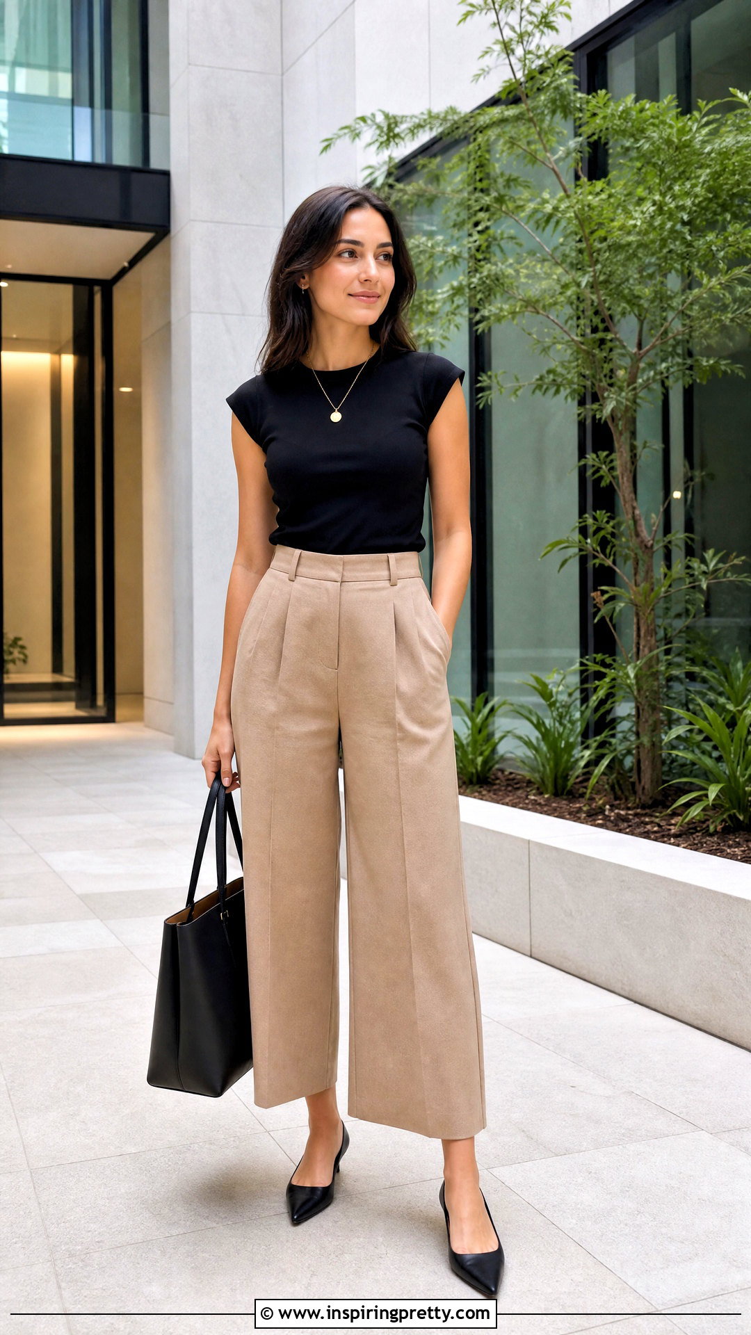 Cap Sleeve Top With Culottes - 50 top design