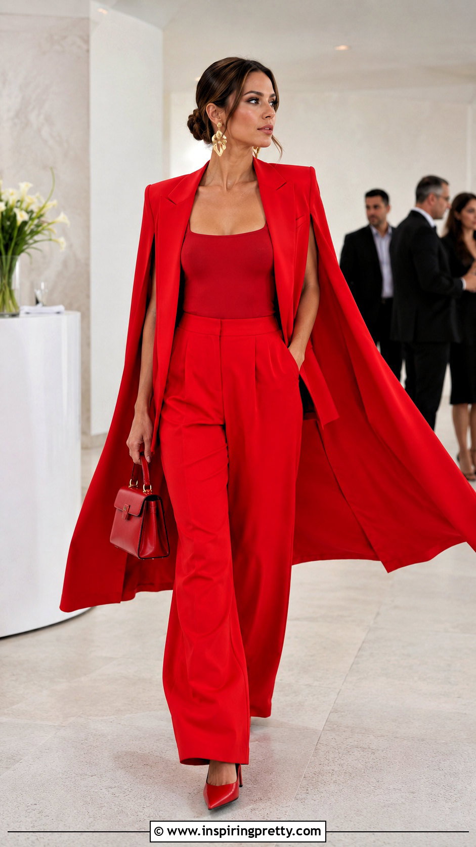 Cape Blazer And Trousers Couture Outfit - 50 top couture ideas