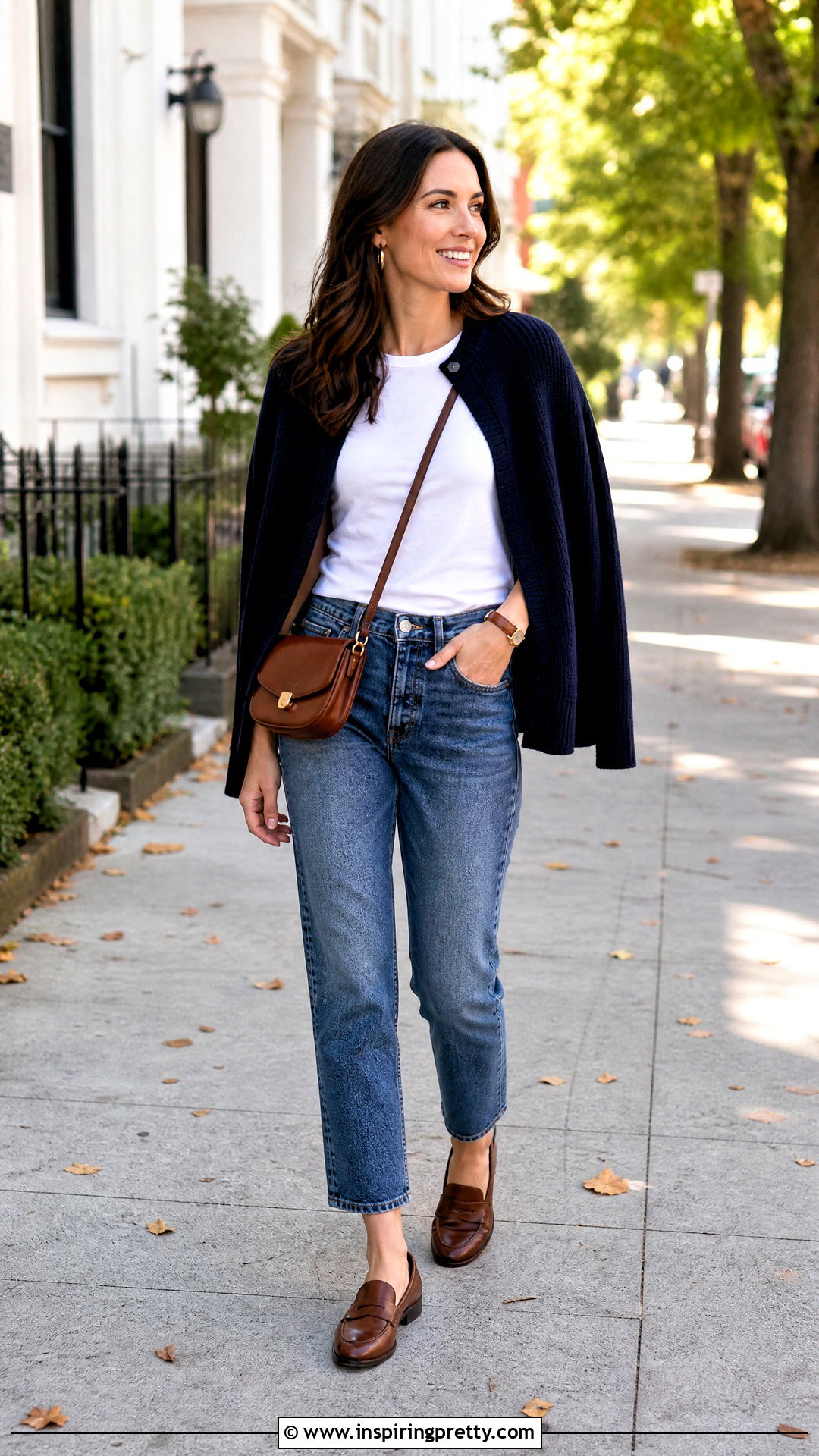 Cape Knit Top With Cropped Jeans And Loafers - 25 cape knit top outfit ideas